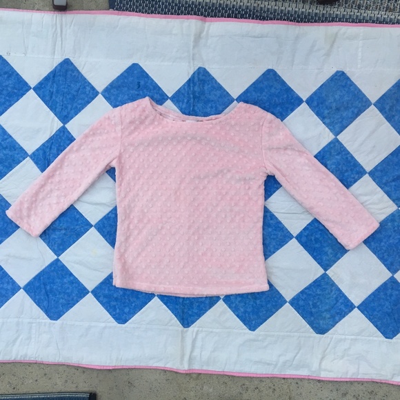 PINK CHENILLE SHIRT/SWEATER size S - Picture 2 of 3